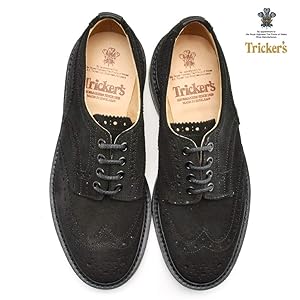 TRICKER’S　バートン　81/2ブラック　スエード　トリッカーズ TRICKER'S バートン 81/2ブラック スエード トリッカーズ